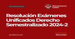 Unificación de Fechas para Exámenes Finales - Derecho Semestralizados 2024-2 